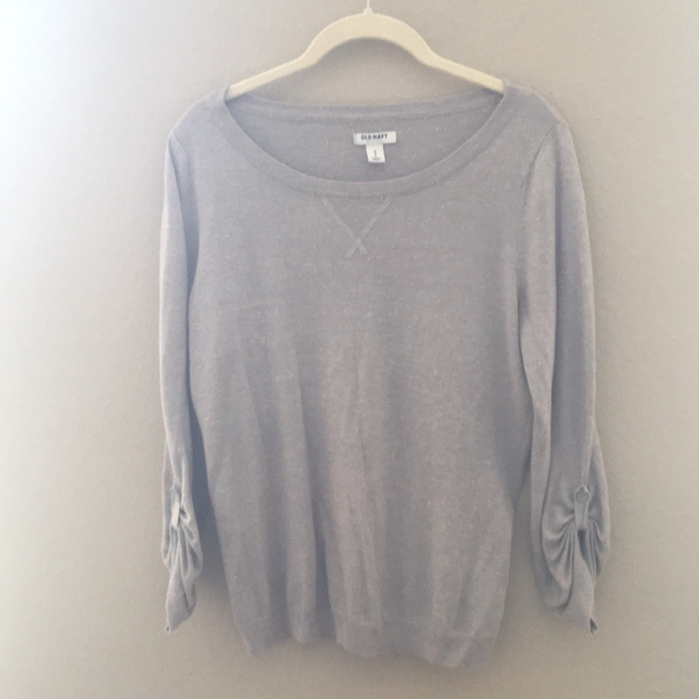 Light old navy sweater with pops of confetti!